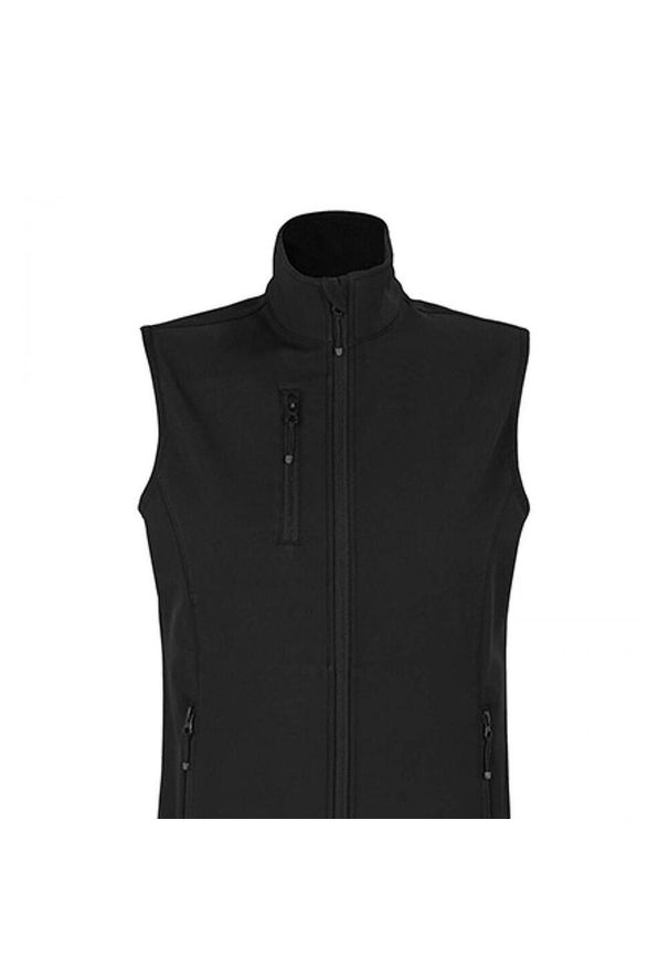 SOL'S - Ocieplacz Damski Falcon Softshell Zapinany Na Zamek Błyskawiczny. Kolor: czarny. Materiał: softshell