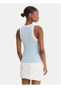 Guess Jeans Top W6GPZ8 KF641 Błękitny Slim Fit. Kolor: niebieski. Materiał: bawełna #3