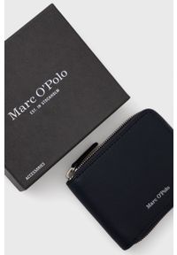 Marc O'Polo portfel skórzany damski kolor granatowy. Kolor: niebieski. Materiał: skóra. Wzór: gładki #4