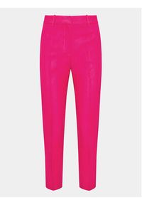 Liviana Conti Spodnie materiałowe L3SM43 Różowy Regular Fit. Kolor: różowy. Materiał: len, wiskoza