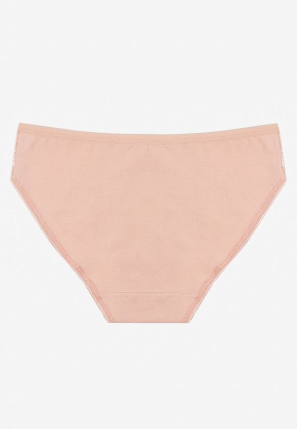 Born2be - Różowe Gładkie Majtki Figi z Bawełny Venessila. Kolor: różowy. Materiał: bawełna. Wzór: gładki