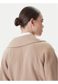 Weekend Max Mara Płaszcz wełniany Civada 2615011011 Beżowy Regular Fit. Kolor: beżowy. Materiał: wełna #4