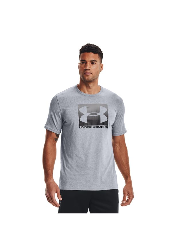 Koszulka męska Under Armour Boxed Sportstyle. Kolor: szary. Sport: piłka nożna