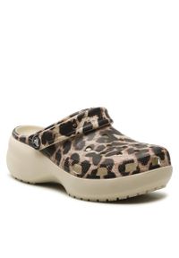 Klapki Crocs Clsc Platform Animal Remix Clog W 207844 Bone/Leopard. Kolor: brązowy. Obcas: na platformie #1