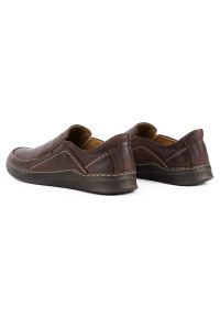 Olivier Buty męskie wsuwane skórzane SLIP-ON 216GT brązowe. Zapięcie: bez zapięcia. Kolor: brązowy. Materiał: skóra. Styl: elegancki #4