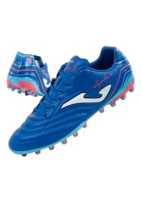 Buty sportowe męskie korki Joma Aguila 2504 buty piłkarskie. Kolor: biały, niebieski, wielokolorowy. Materiał: materiał. Szerokość cholewki: normalna. Sport: piłka nożna