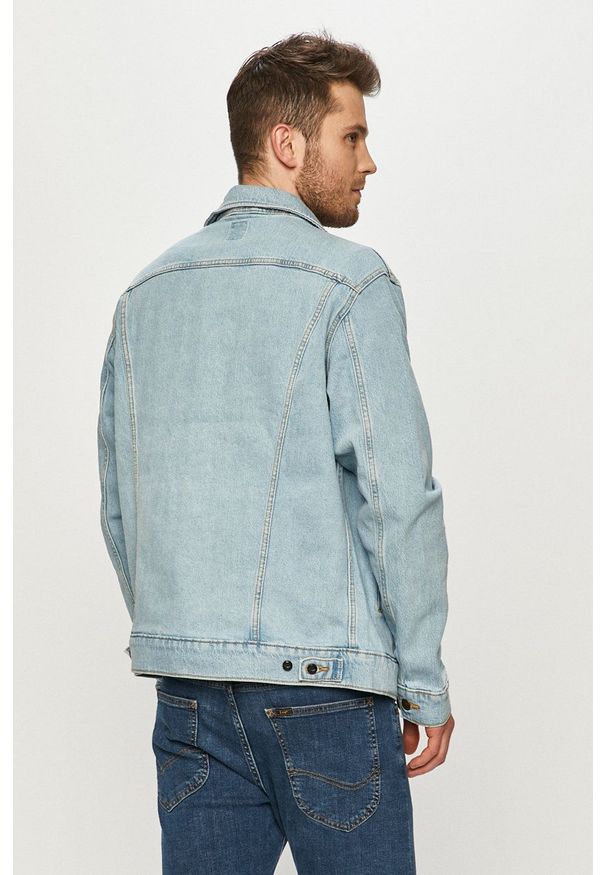 Lee - Kurtka jeansowa. Okazja: na co dzień. Kolor: niebieski. Materiał: jeans. Styl: casual
