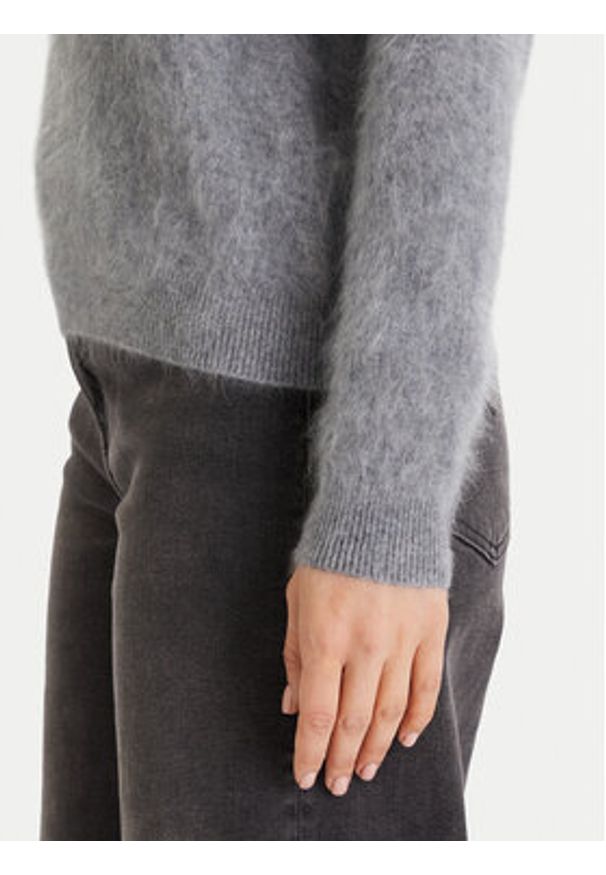 ViCOLO Sweter 22066F Szary Regular Fit. Kolor: szary. Materiał: kaszmir