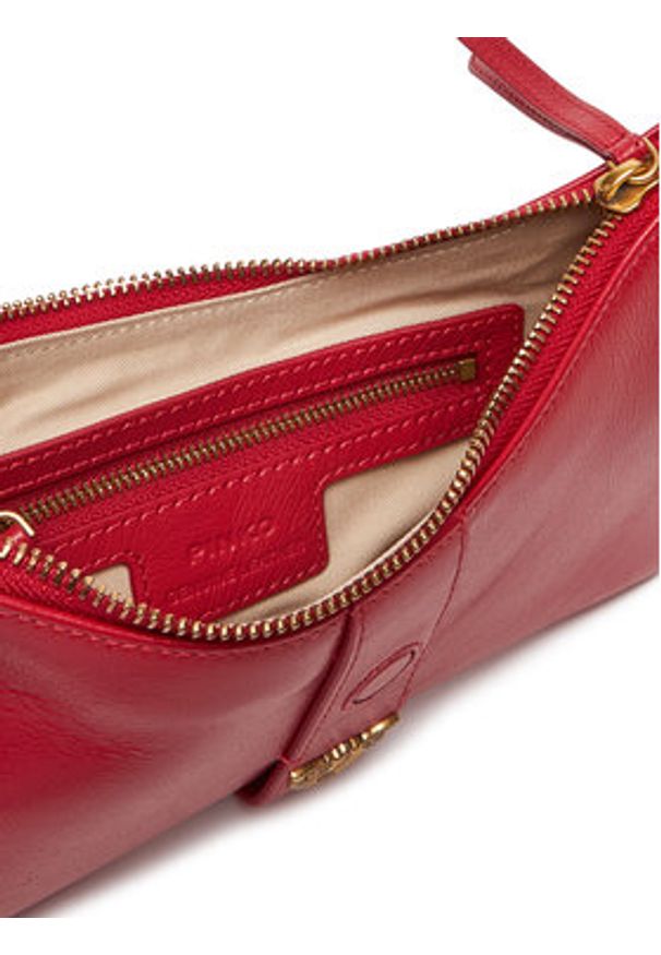 Pinko - PINKO Torebka Arthemis Shoulder Mini AI 24-25 PLTT 103512 A29V Czerwony. Kolor: czerwony. Materiał: skórzane