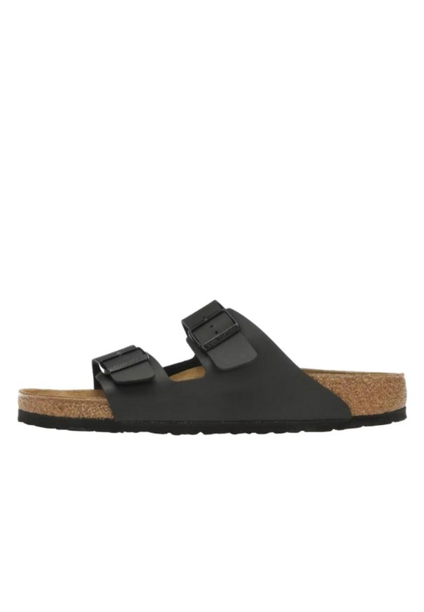 Klapki męskie Birkenstock Arizona. Zapięcie: bez zapięcia. Kolor: czarny, wielokolorowy, beżowy. Materiał: syntetyk, materiał. Szerokość cholewki: normalna. Sport: turystyka piesza, pływanie, fitness