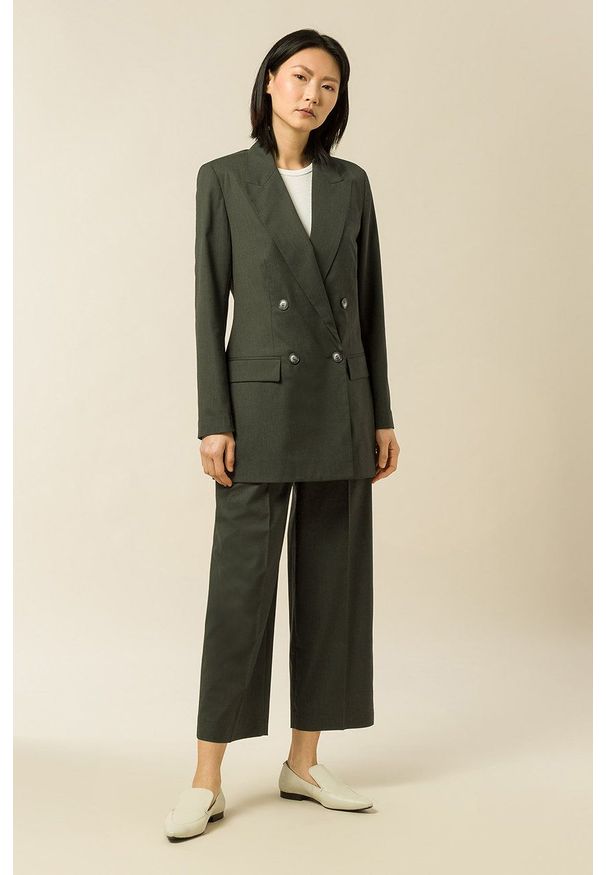 IVY & OAK - Marynarka JOYCE. Okazja: na co dzień. Kolor: zielony. Materiał: włókno, wiskoza, materiał, poliester. Wzór: aplikacja. Styl: klasyczny, casual