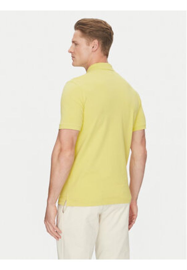 Calvin Klein Polo K10K111196 Żółty Slim Fit. Typ kołnierza: polo. Kolor: żółty. Materiał: bawełna