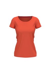 Stedman - Koszulka Damska Claire Crew Neck Relaxed Fit T-shirt. Kolor: czerwony