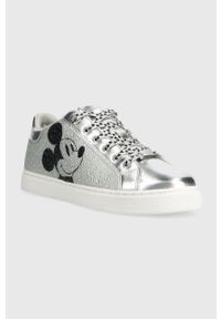 Aldo sneakersy x Disney kolor srebrny 13661573.D100PLSNEAKR. Nosek buta: okrągły. Kolor: srebrny. Materiał: guma. Wzór: motyw z bajki #3