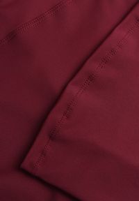 Renee - Bordowe Legginsy Dzwony High Waist Orruvana. Okazja: na co dzień. Stan: podwyższony. Kolor: czerwony. Styl: casual #6