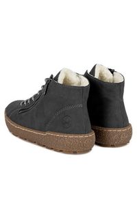 Rieker Trzewiki N1020-45 Szary. Kolor: szary. Materiał: materiał #5