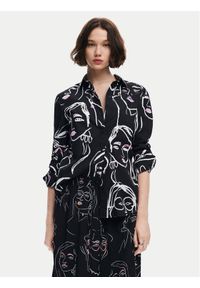 Desigual Koszula Faces 24WWCW34 Czarny Regular Fit. Kolor: czarny. Materiał: bawełna #1