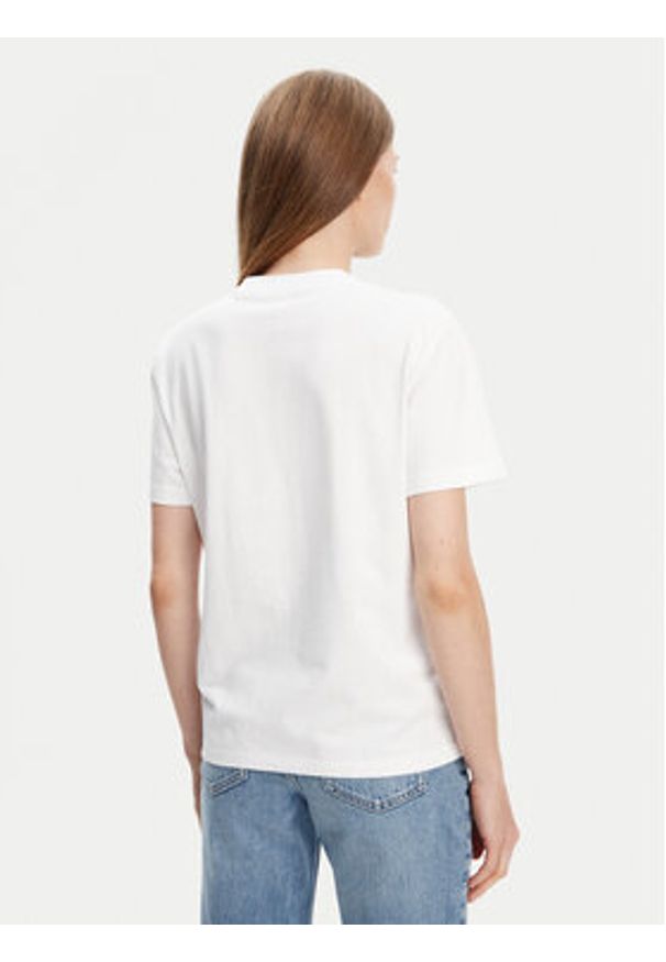 Calvin Klein Jeans T-Shirt Classic Logo LV047C854G Biały Regular Fit. Kolor: biały. Materiał: bawełna