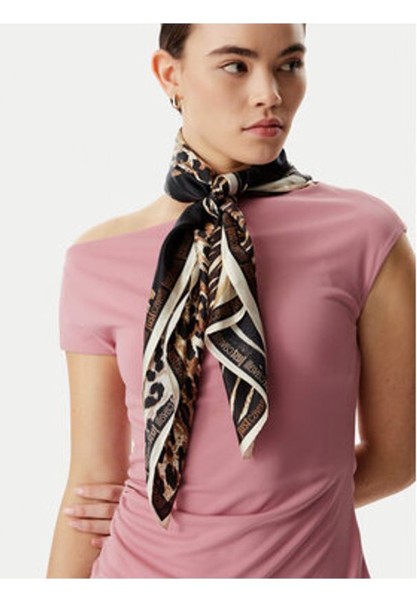 Just Cavalli Chusta 80RA2H01 ZG321 Beżowy. Kolor: beżowy. Materiał: jedwab