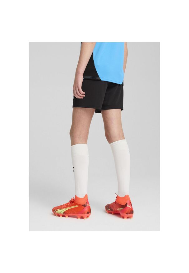 Puma - Młodzieżowe szorty treningowe Olympique Marsylia PUMA Black Copper Metallic. Kolor: wielokolorowy, czarny, szary