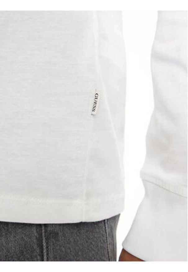Guess Jeans Longsleeve M4YI54 K8HM0 Biały Regular Fit. Kolor: biały. Materiał: bawełna. Długość rękawa: długi rękaw