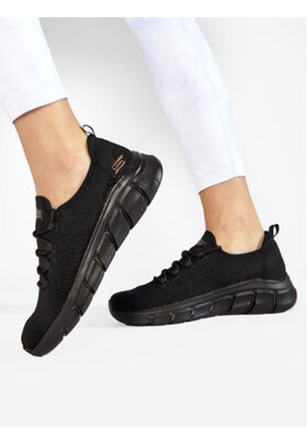 skechers - Skechers Sneakersy BOBS SPORT Color Connect 117121/BBK Czarny. Kolor: czarny. Materiał: materiał. Model: Skechers Sport