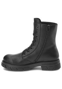 Czarne Botki Rieker Wygodne Ocieplane Workery Damskie. Okazja: na spacer, na co dzień. Zapięcie: sznurówki. Kolor: czarny. Materiał: skóra. Styl: klasyczny, casual, elegancki #5