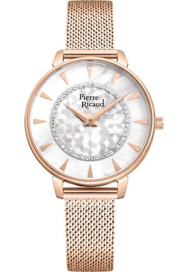 Zegarek Pierre Ricaud Zegarek damski Pierre Ricaud P22126.91R3Q CYRKONIE różowe złoto. Kolor: złoty, wielokolorowy, różowy