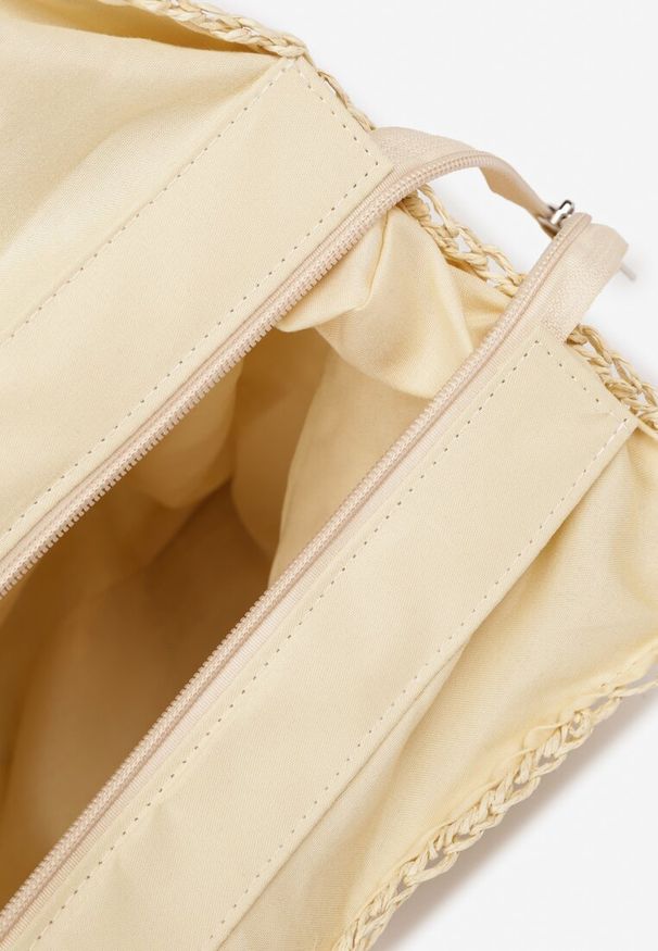 Born2be - Beżowa Torebka na Ramię z Plecionki w Stylu Boho Liramirae. Kolor: beżowy. Sezon: lato. Styl: boho. Rodzaj torebki: na ramię