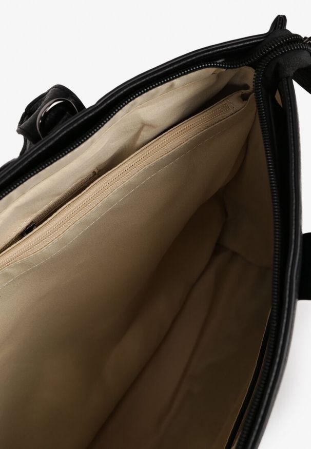 Renee - Czarna Duża Torebka Tote w Stylu Casual Firpio. Kolor: czarny. Rozmiar: duże. Styl: casual