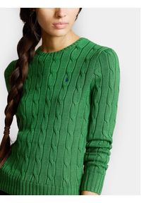 Polo Ralph Lauren Sweter 211891640021 Zielony Slim Fit. Typ kołnierza: polo. Kolor: zielony. Materiał: bawełna #3