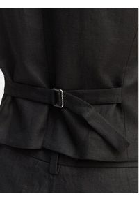 Weekend Max Mara Kamizelka garniturowa Pace 2615151012 Czarny Regular Fit. Kolor: czarny. Materiał: len #5