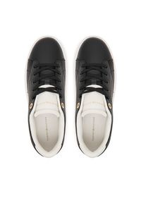 TOMMY HILFIGER - Tommy Hilfiger Sneakersy Th Feminine Cupsole Leather FW0FW09105 Czarny. Kolor: czarny. Materiał: skóra #4