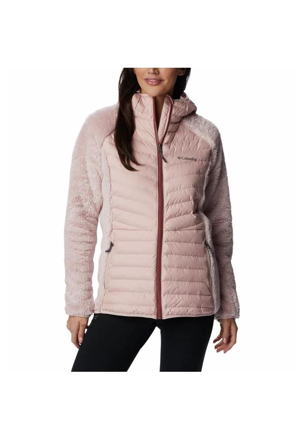 columbia - Bluza Puchowa Damska Columbia Powder Lite Sherpa Hybrid Full Zip. Kolor: różowy. Materiał: puch. Styl: sportowy. Sport: turystyka piesza