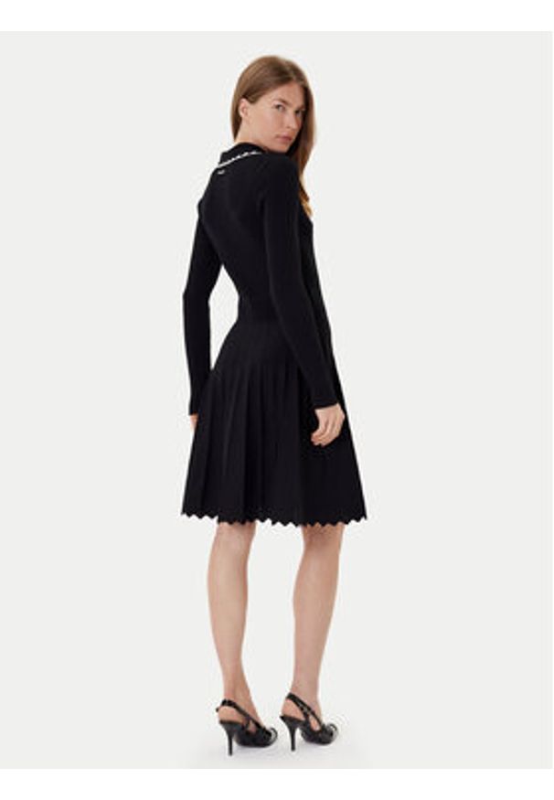 Pinko - PINKO Sukienka dzianinowa Nisida 105422 A2PT Czarny Regular Fit. Kolor: czarny. Materiał: syntetyk