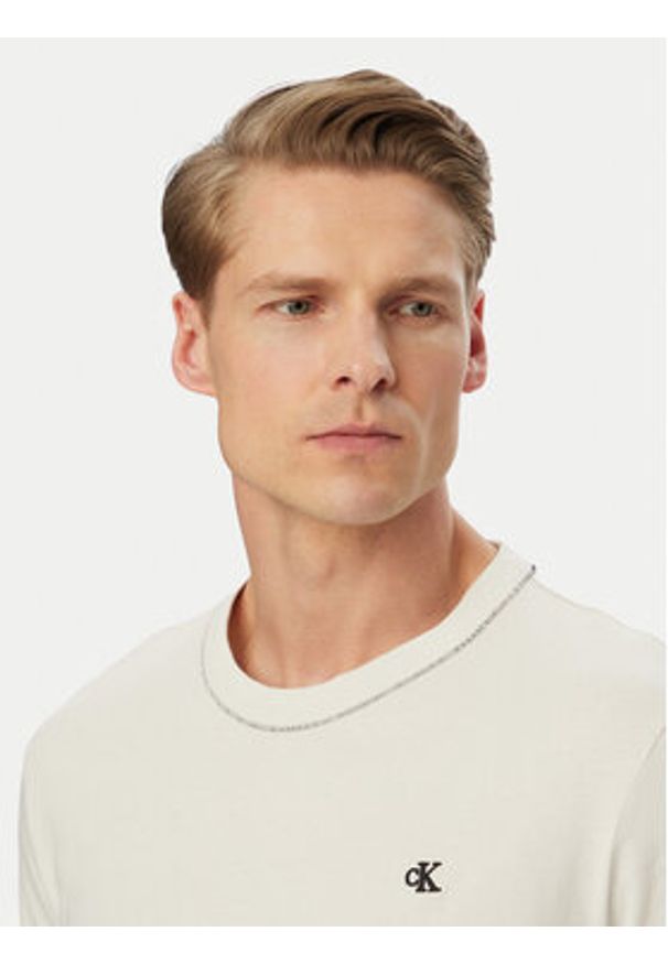 Calvin Klein T-Shirt LV04LF223G Biały Regular Fit. Kolor: biały. Materiał: bawełna