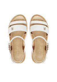 TOMMY HILFIGER - Tommy Hilfiger Espadryle T3A2-33793-0326 S Biały. Kolor: biały. Materiał: skóra #3