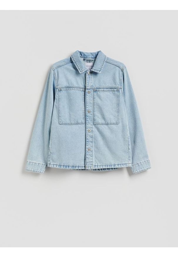 Reserved - Jeansowa koszula comfort fit - niebieski. Kolor: niebieski. Materiał: jeans