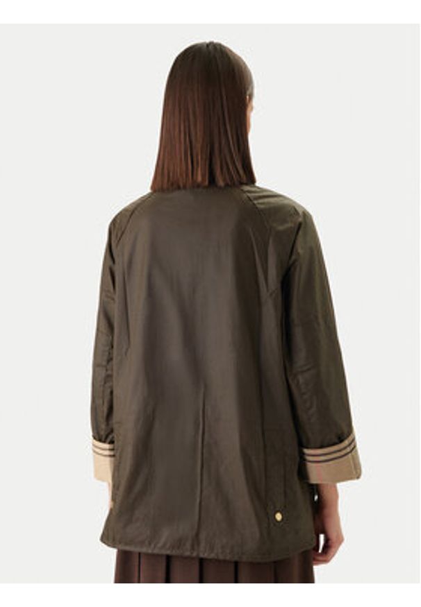 Barbour Kurtka przejściowa Argill Wax LWX1532BR51 Brązowy Regular Fit. Kolor: brązowy. Materiał: bawełna