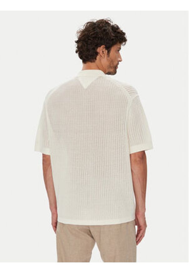 TOMMY HILFIGER - Tommy Hilfiger Koszula MW0MW39530 Beżowy Regular Fit. Kolor: beżowy. Materiał: bawełna