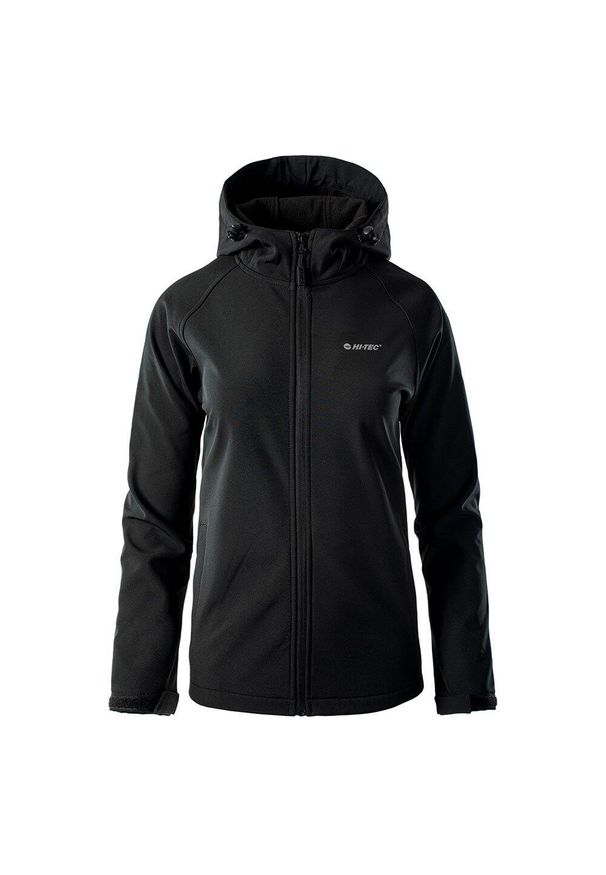 Hi-tec - Kurtka Softshellowa Damska Neti. Kolor: czarny. Materiał: softshell. Sport: turystyka piesza