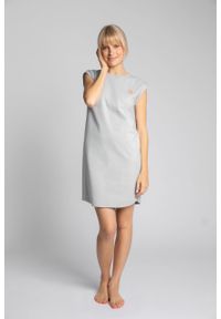 e-margeritka - Sukienka bawełniana mini bez rękawów - 2xl. Okazja: na co dzień. Materiał: bawełna. Długość rękawa: bez rękawów. Typ sukienki: proste. Styl: casual. Długość: mini #1