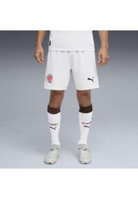 Puma - Męskie szorty FC St. Pauli 25/26 PUMA White Espresso Brown. Kolor: brązowy, biały, wielokolorowy. Materiał: tkanina. Sport: fitness, piłka nożna