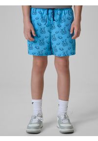 4f - 4F Spodenki plażowe boardshorty chłopięce - niebieskie 158/164 (12-14 lat). Kolor: niebieski. Materiał: materiał #2