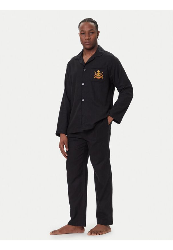 Polo Ralph Lauren Piżama 714982503002 Czarny Regular Fit. Kolor: czarny. Materiał: bawełna