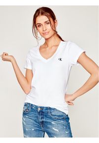 Calvin Klein Jeans T-Shirt J20J213716 Biały Regular Fit. Kolor: biały. Materiał: bawełna #1