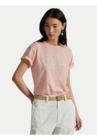 Polo Ralph Lauren T-Shirt 211965096001 Koralowy Regular Fit. Typ kołnierza: polo. Kolor: pomarańczowy. Materiał: bawełna