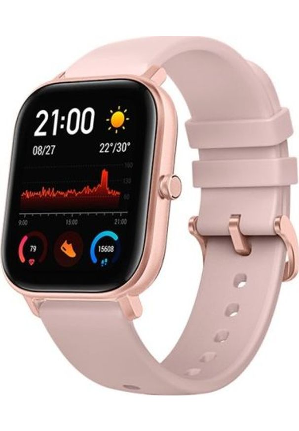 AMAZFIT - Smartwatch Amazfit GTS Różowy (A1914PK). Rodzaj zegarka: smartwatch. Kolor: różowy