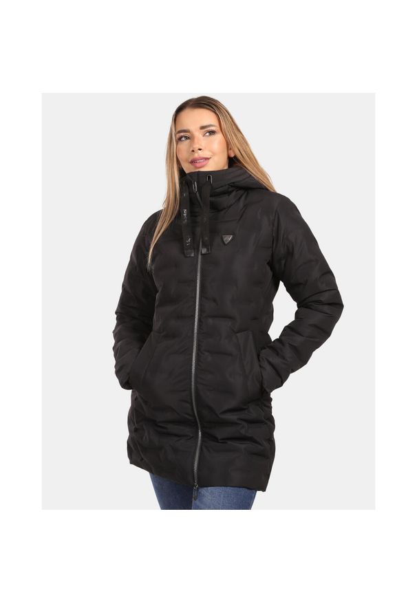 Damski płaszcz zimowy Kilpi BELIZE-W. Kolor: czarny. Sezon: zima. Sport: turystyka piesza