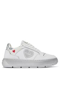 Love Moschino - LOVE MOSCHINO Sneakersy JA15204G1IJC290B Biały. Kolor: biały. Materiał: skóra